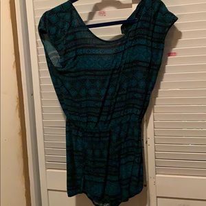 Green and Black romper